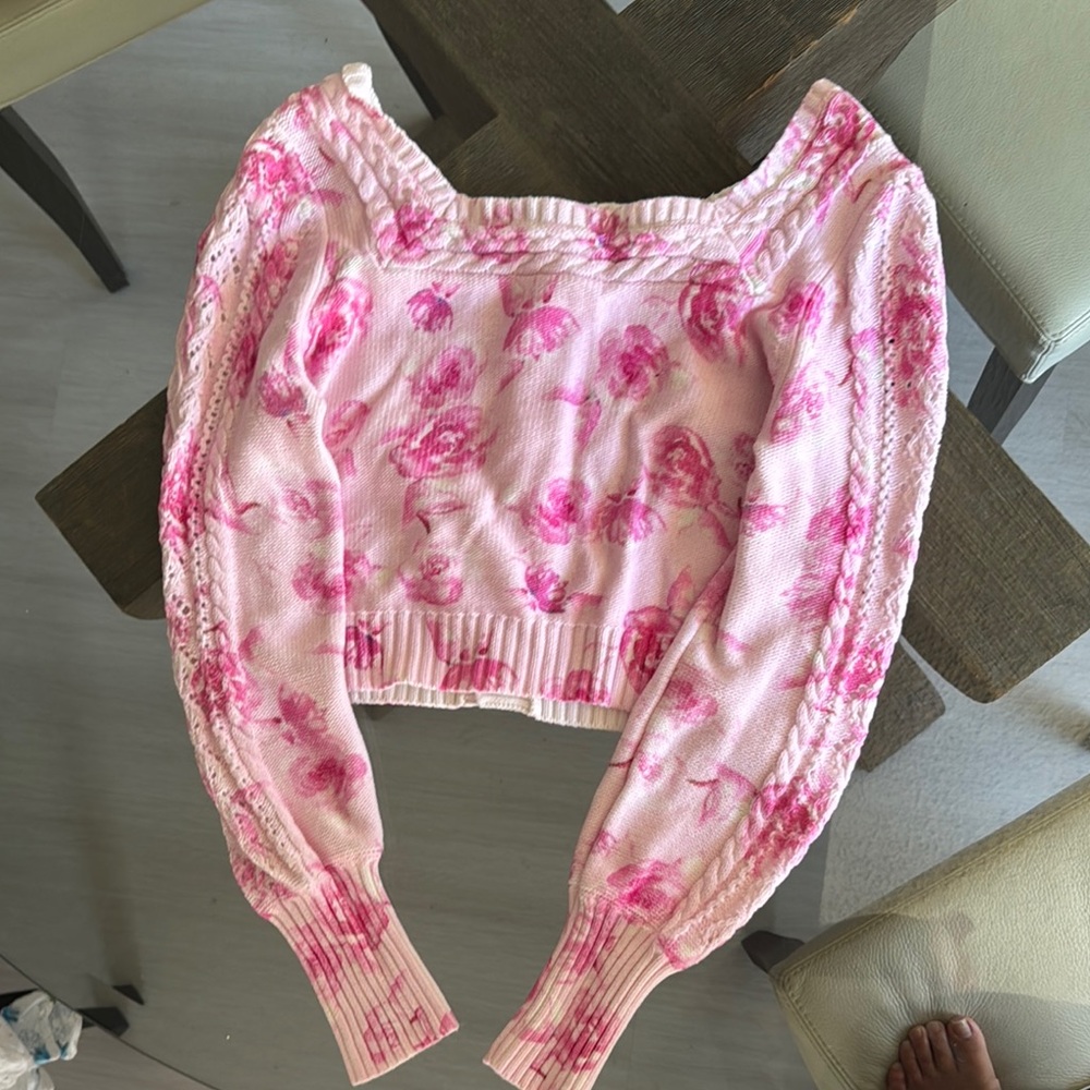 Authentic LoveShackFancy Mikki Crop Sweater